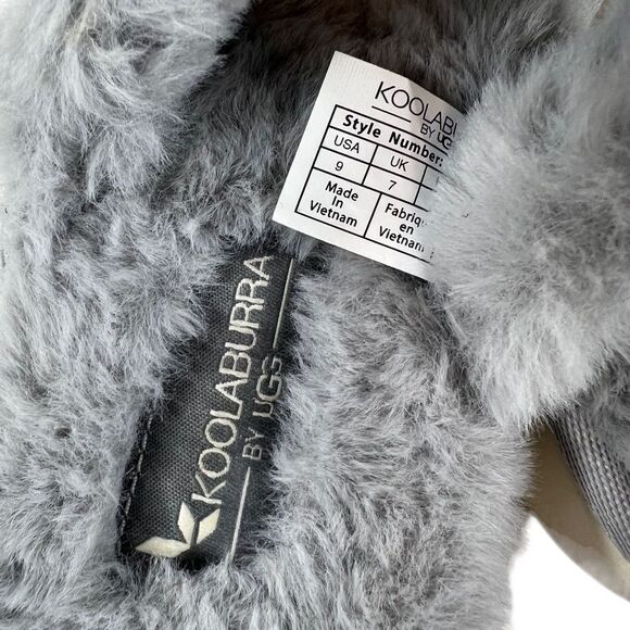 Koolaburra by UGG Fuzz On Faux Fur Slide Sandals Wild Dove - Picture 4 of 6